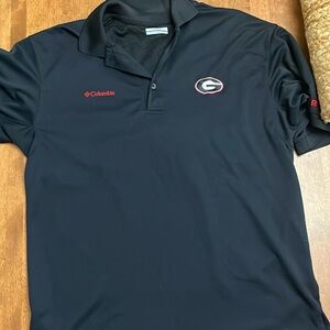 Columbia black UGA medium polo